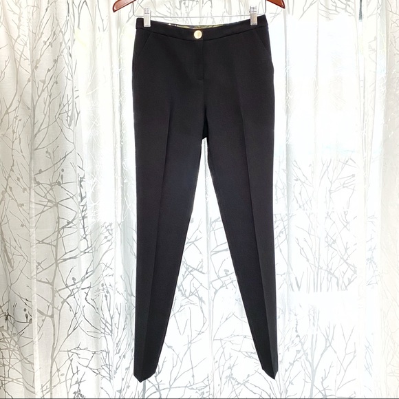 Ted baker taaliat black skinny textured dress pants slacks trousers - Picture 2 of 15